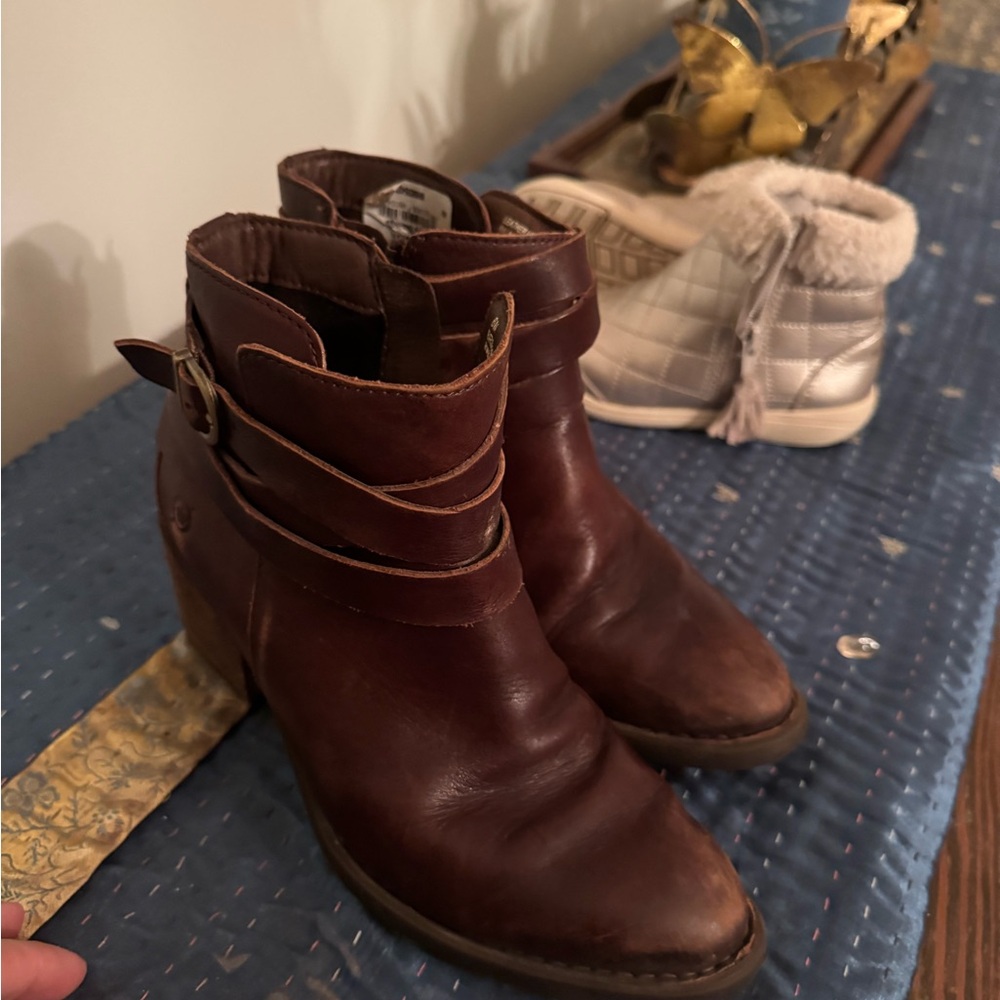 Born Dark Brown Ankle Booties